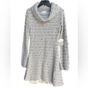 Altar'd State Gray Knit Dress with Colorful Accents